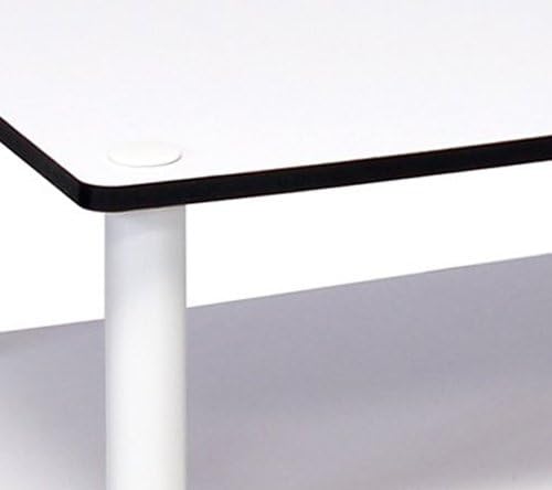 Furinno Turn-N-Tube Just 2-Tier No Tools Coffee Table, White