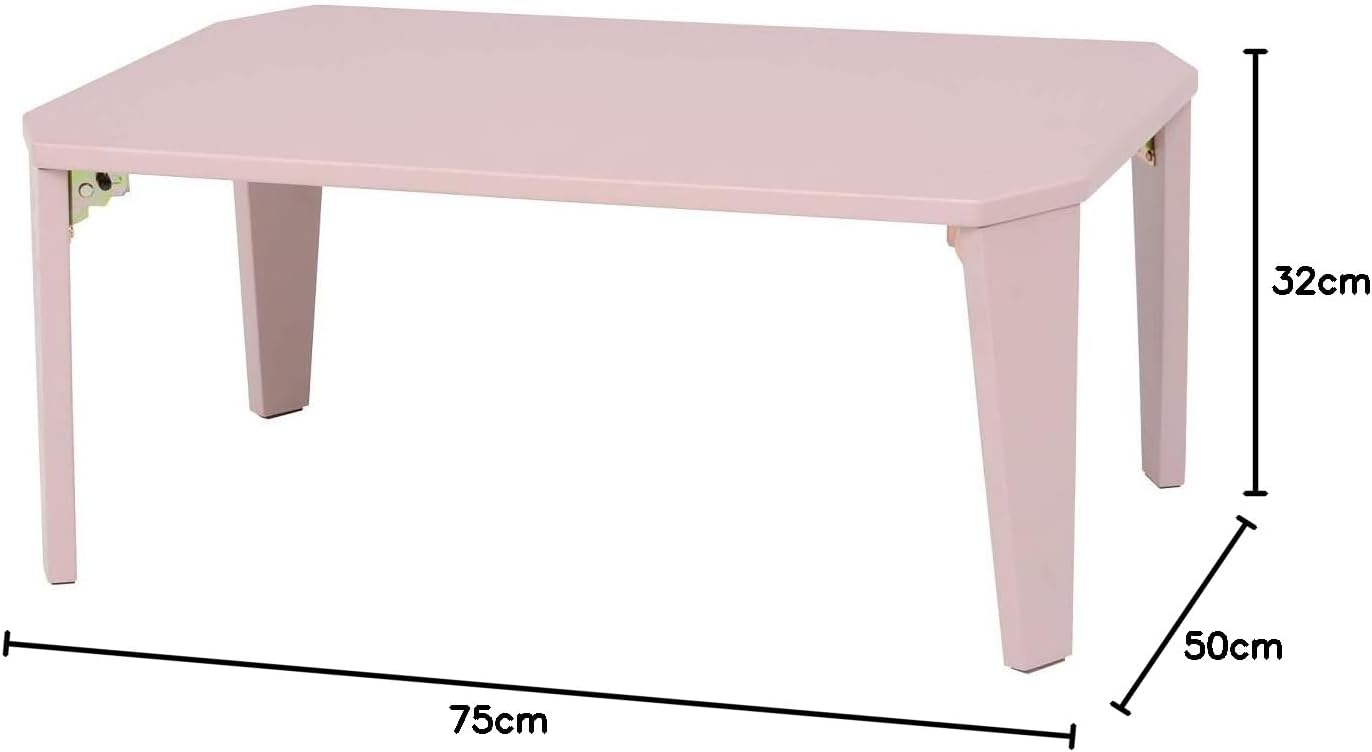 Hagiwara 7550CB Folding Low Table 75 cm Clear Black