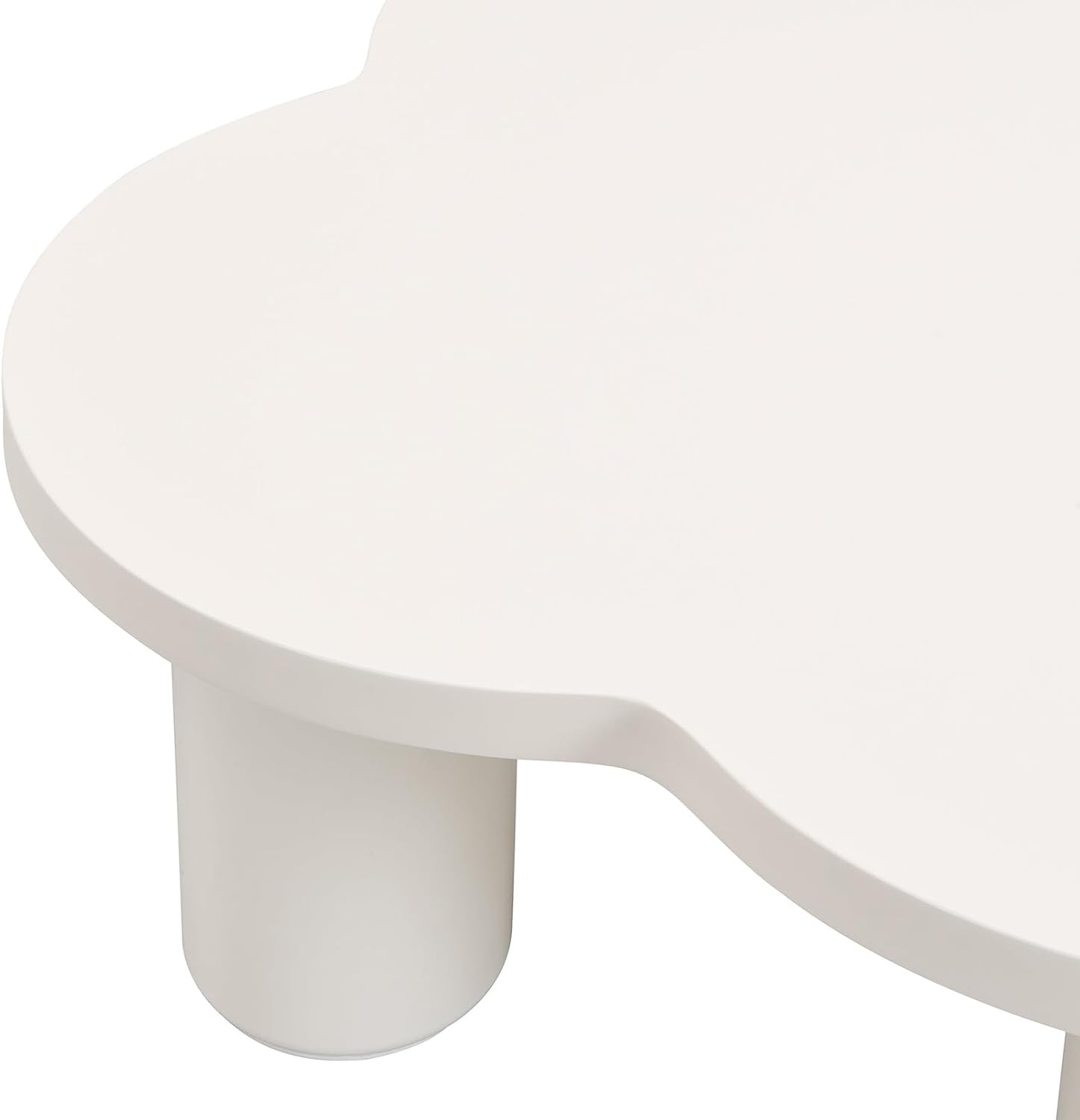 Modern Irregular Glass Coffee Table Set of 2 35.2 Inch