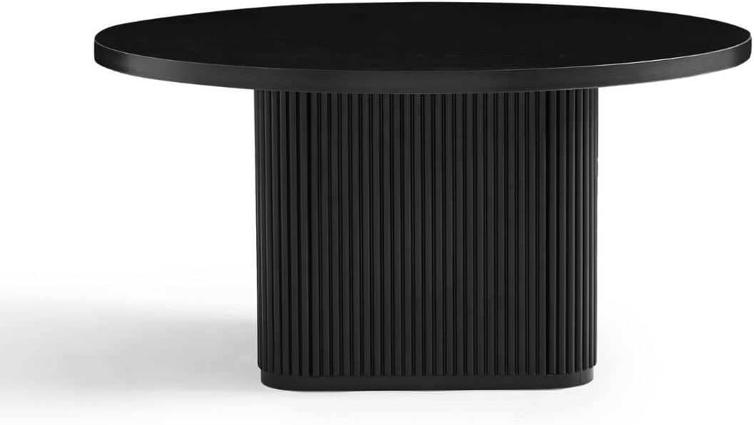 Kate Black Round Column Coffee Table