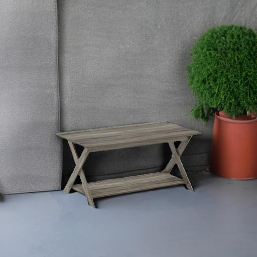 Furinno Modern Simplistic Criss-Crossed Coffee Table, White