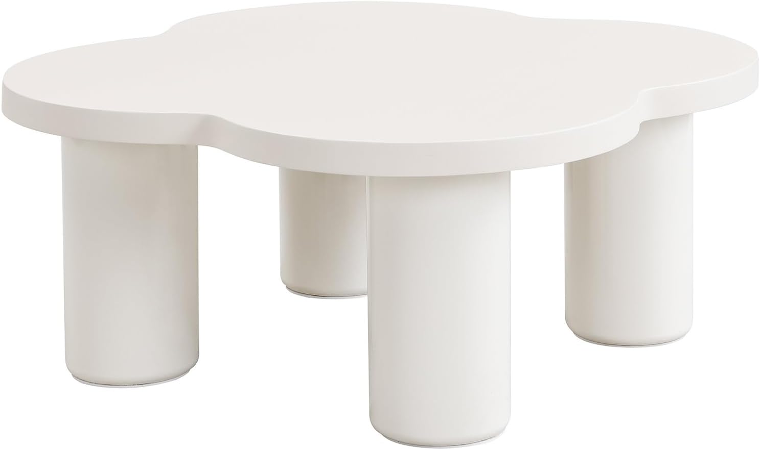 Modern Irregular Glass Coffee Table Set of 2 35.2 Inch