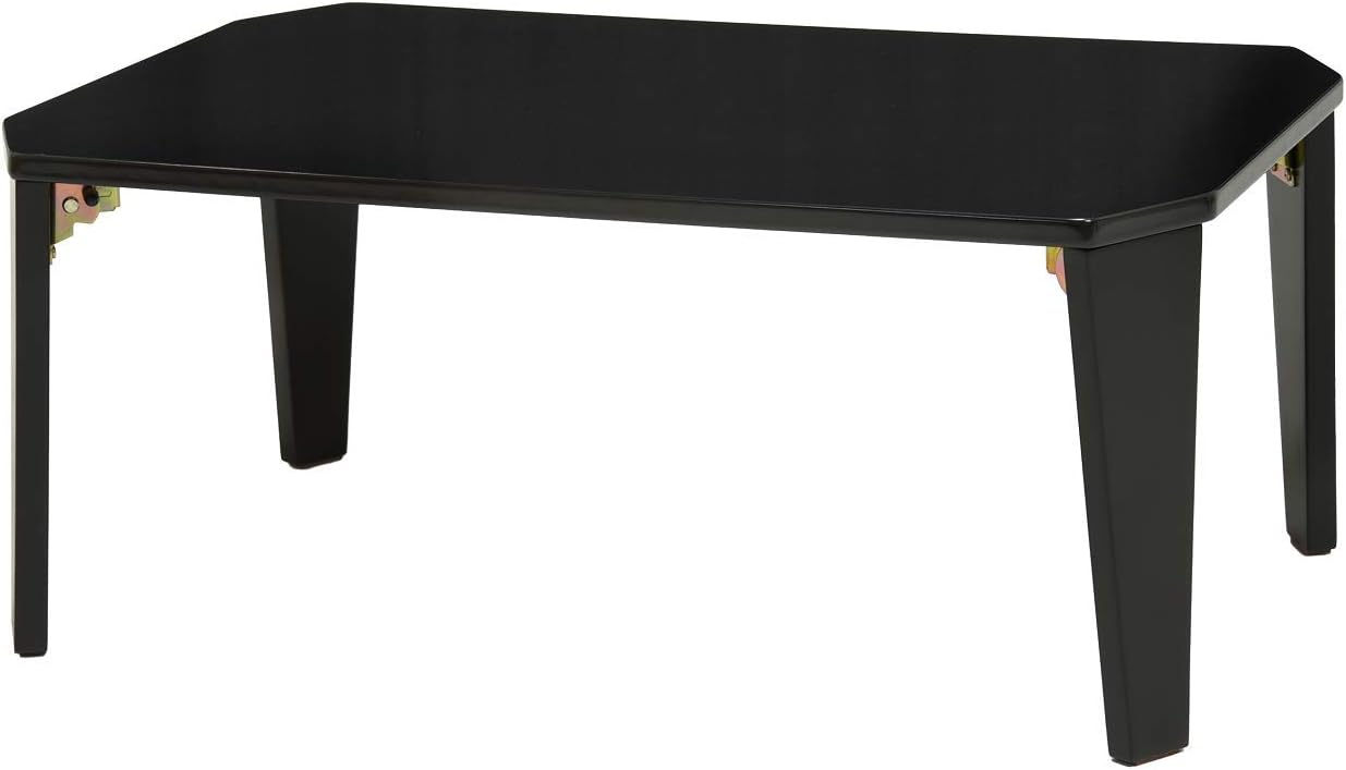 Hagiwara 7550CB Folding Low Table 75 cm Clear Black