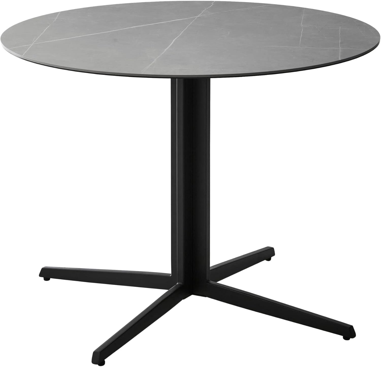 Gray Round Cafe Table 90cm