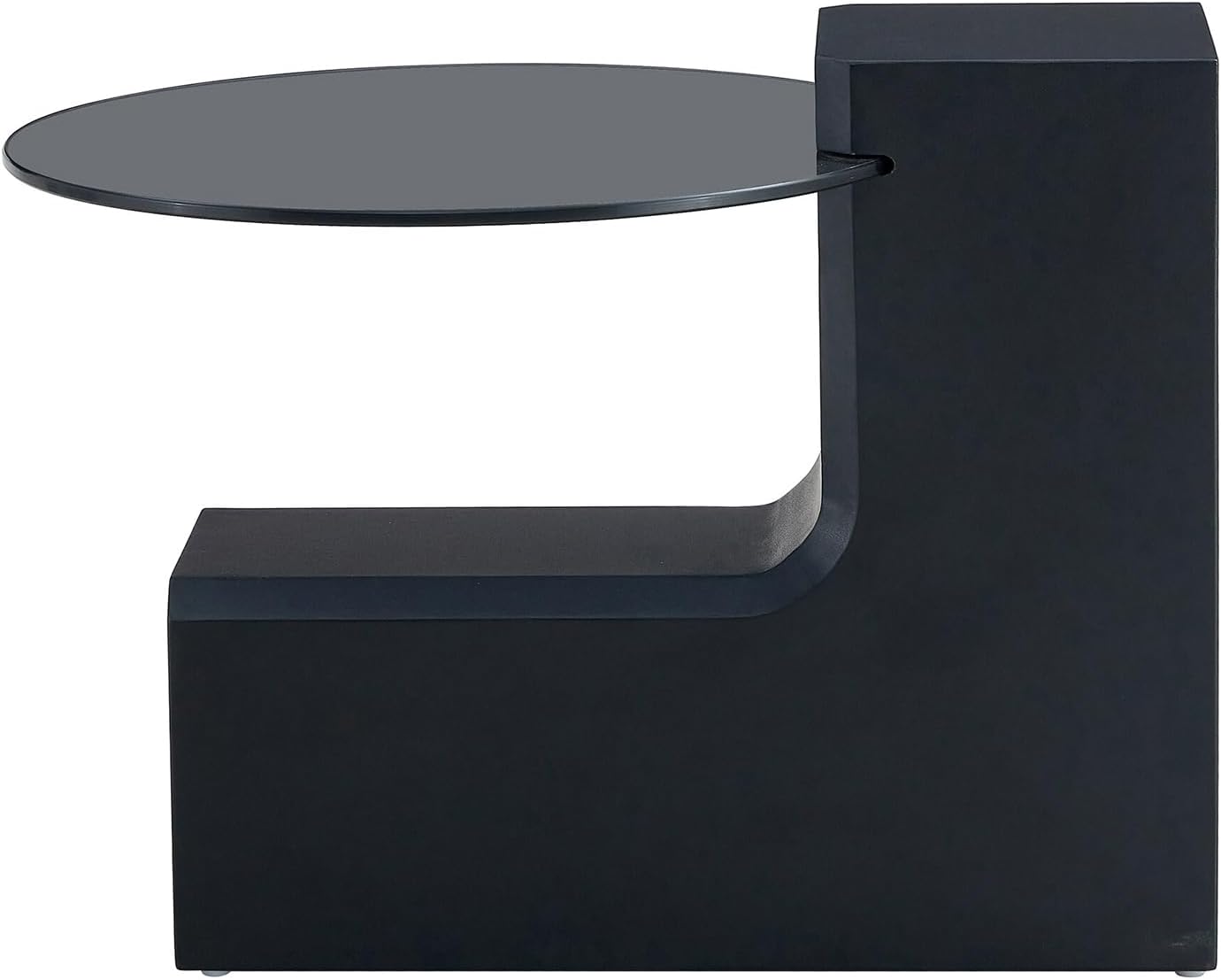 Modern Double-Layer Coffee Table – Black