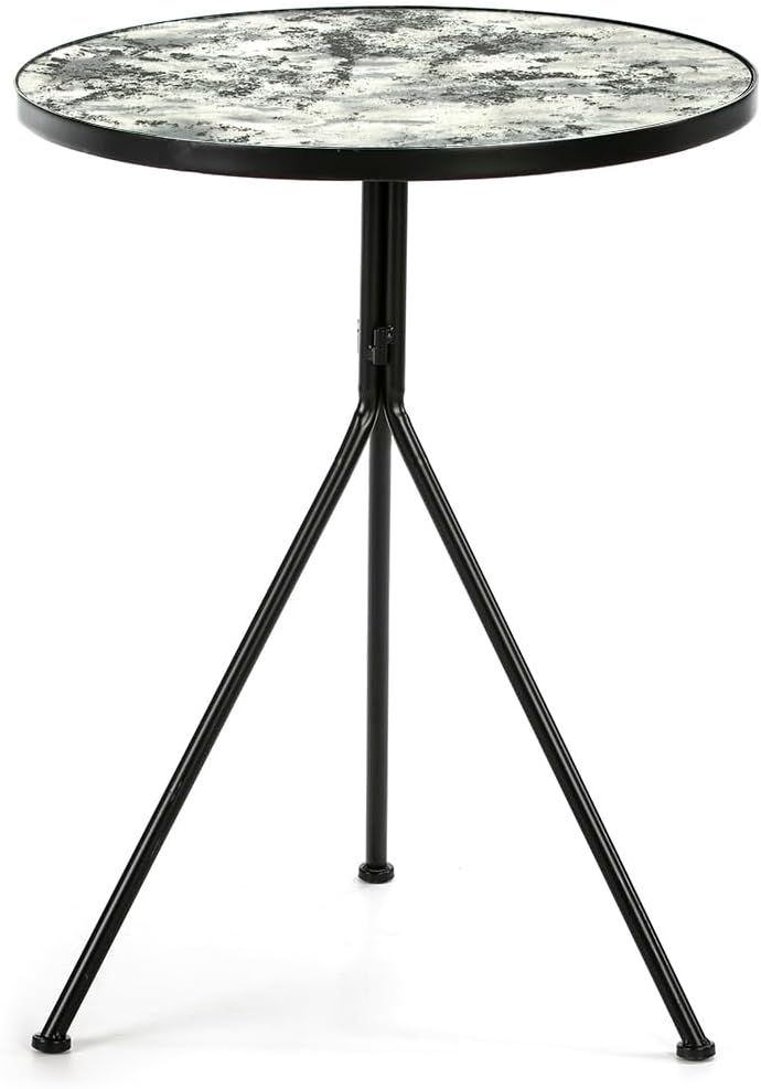 Mesa Auxiliary 60 x 60 x 78 Espejo ENVEJECIDO/Metal