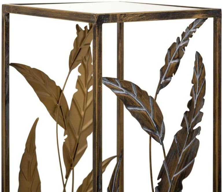 Mesa Esquinera De Metal Dorado