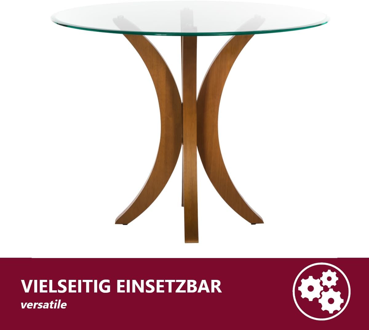 Euro Tische Round Glass Table Top 30 cm White