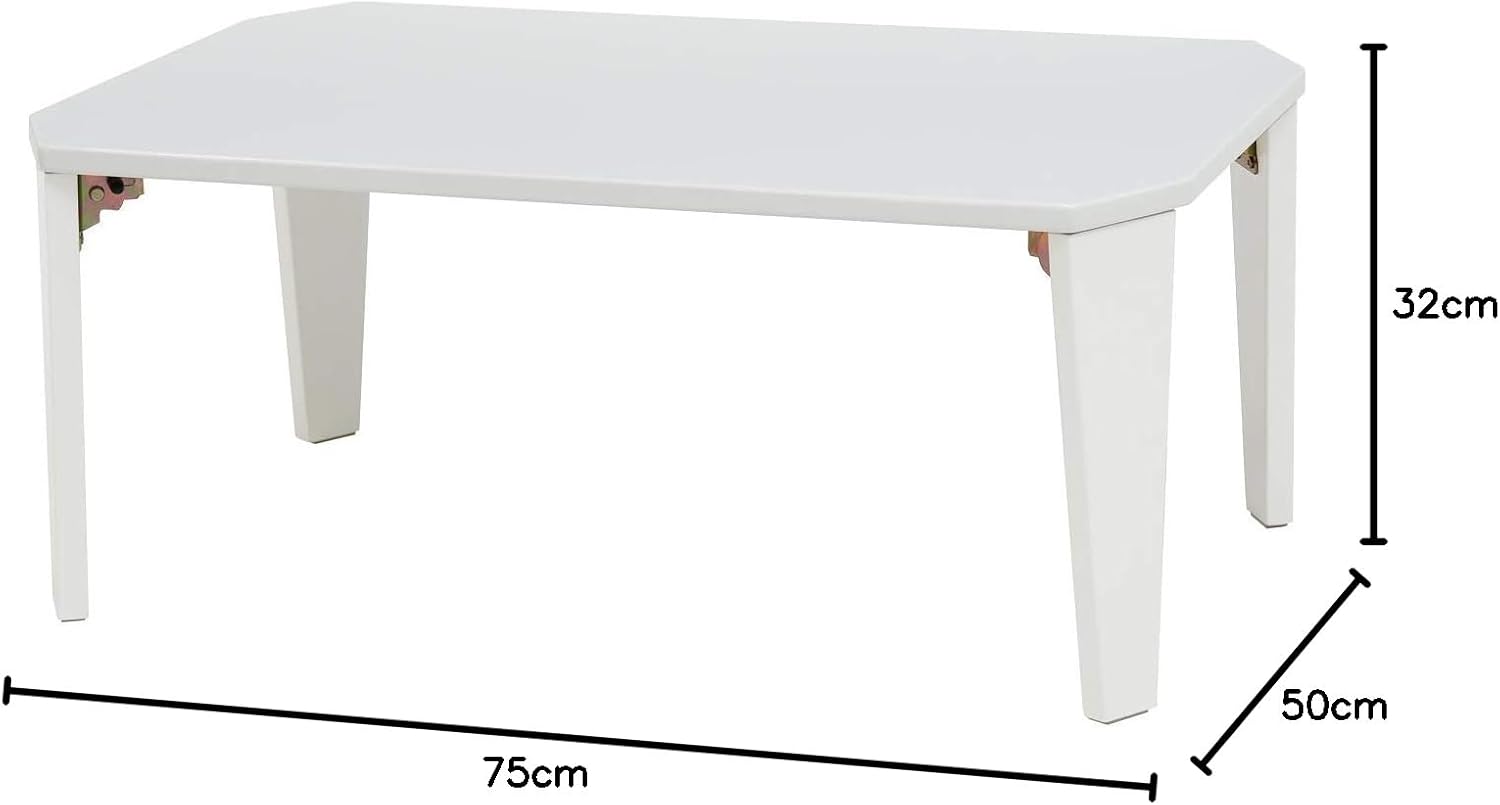 Hagiwara 7550CB Folding Low Table 75 cm Clear Black