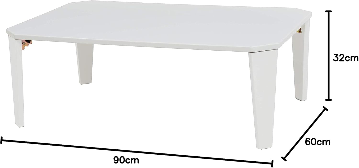 Hagiwara 7550CB Folding Low Table 75 cm Clear Black