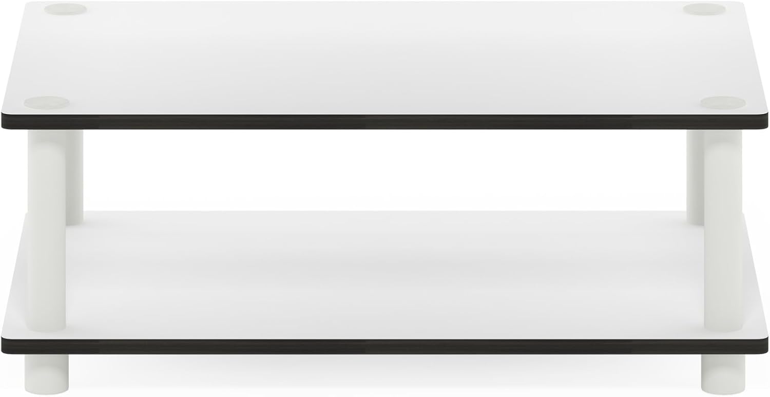 Furinno Turn-N-Tube Just 2-Tier No Tools Coffee Table, White