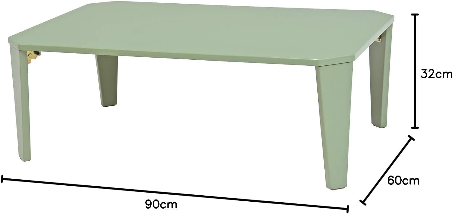 Hagiwara 7550CB Folding Low Table 75 cm Clear Black