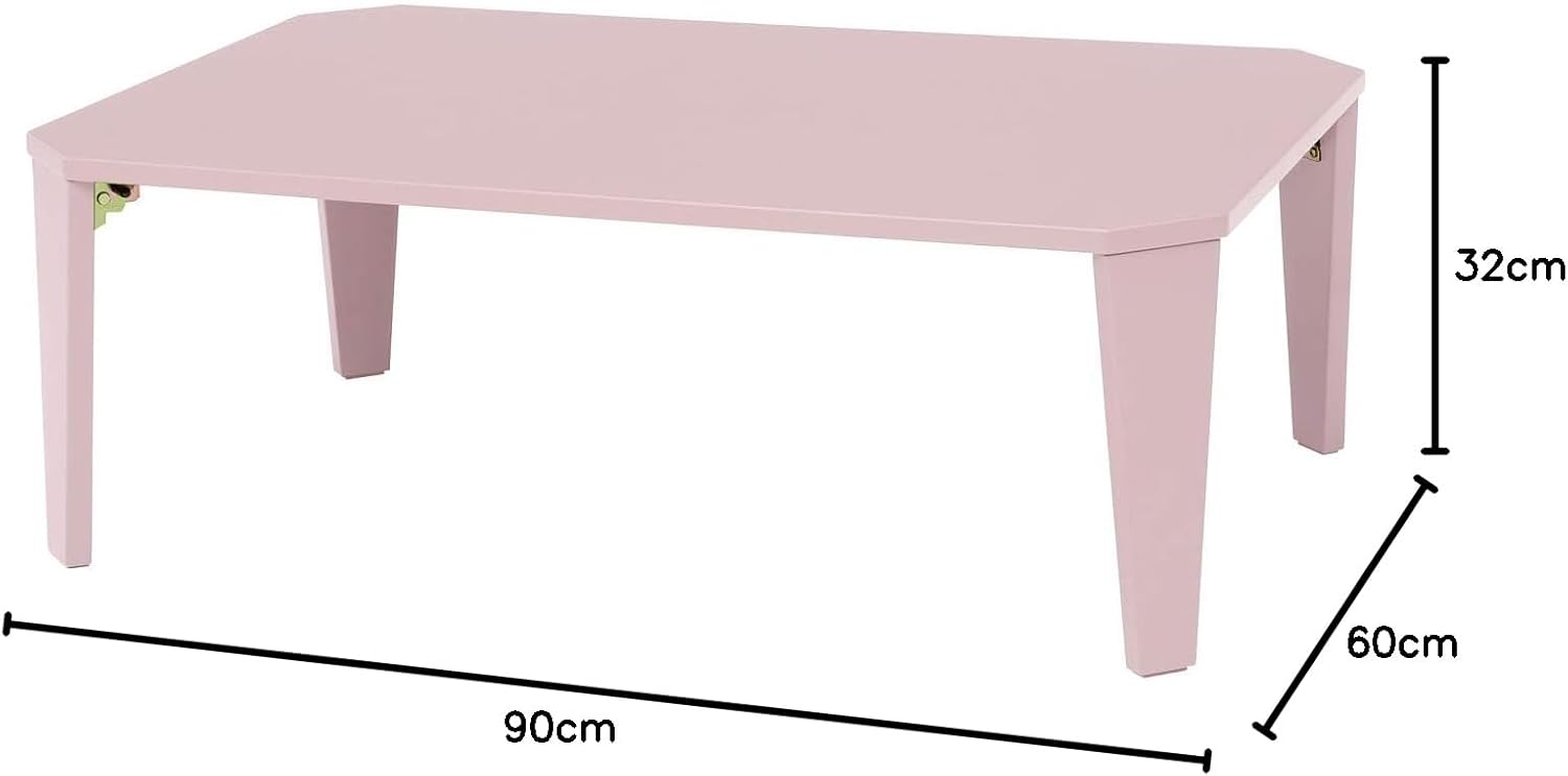 Hagiwara 7550CB Folding Low Table 75 cm Clear Black