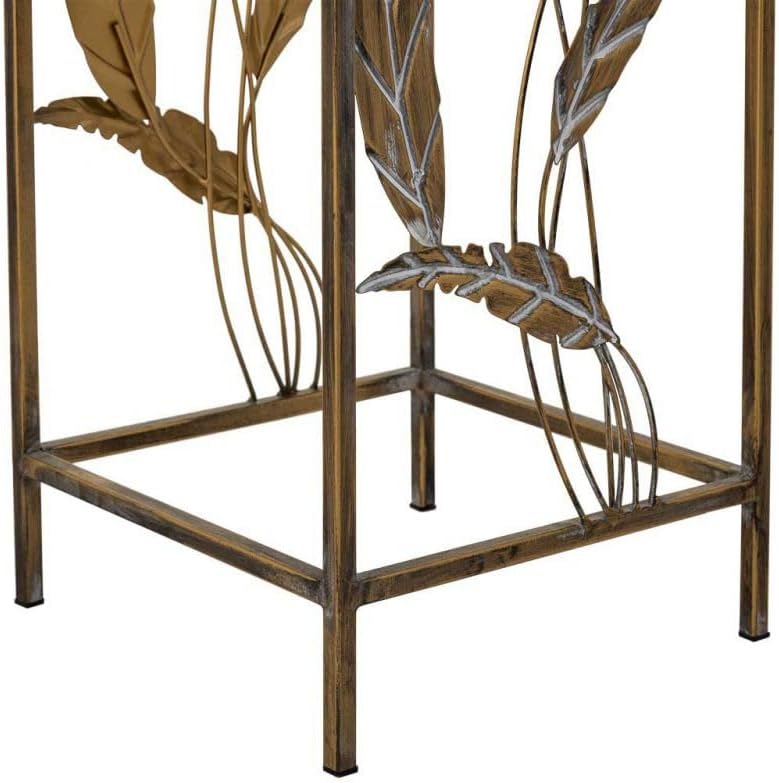 Mesa Esquinera De Metal Dorado