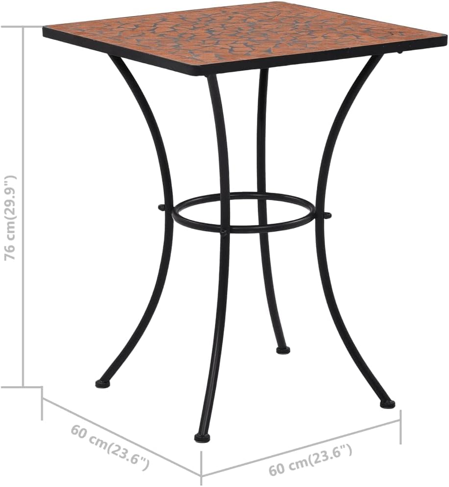 Mosaic Outdoor Side Table 60×60×76 cm