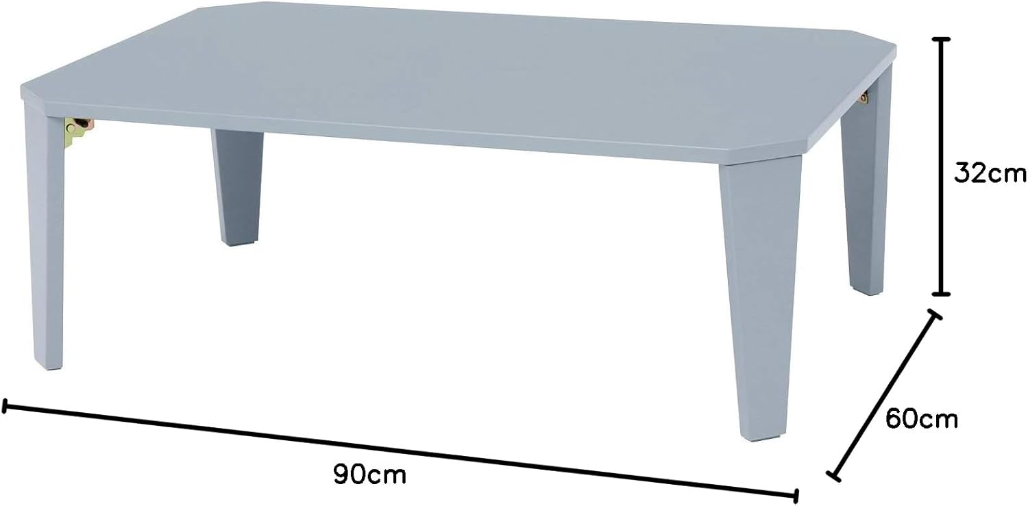 Hagiwara 7550CB Folding Low Table 75 cm Clear Black