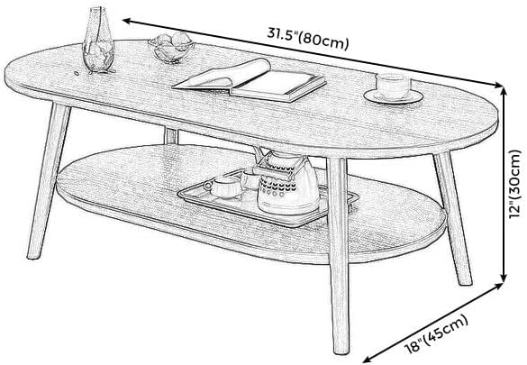 CraftThink Walnut Coffee Table 31.5