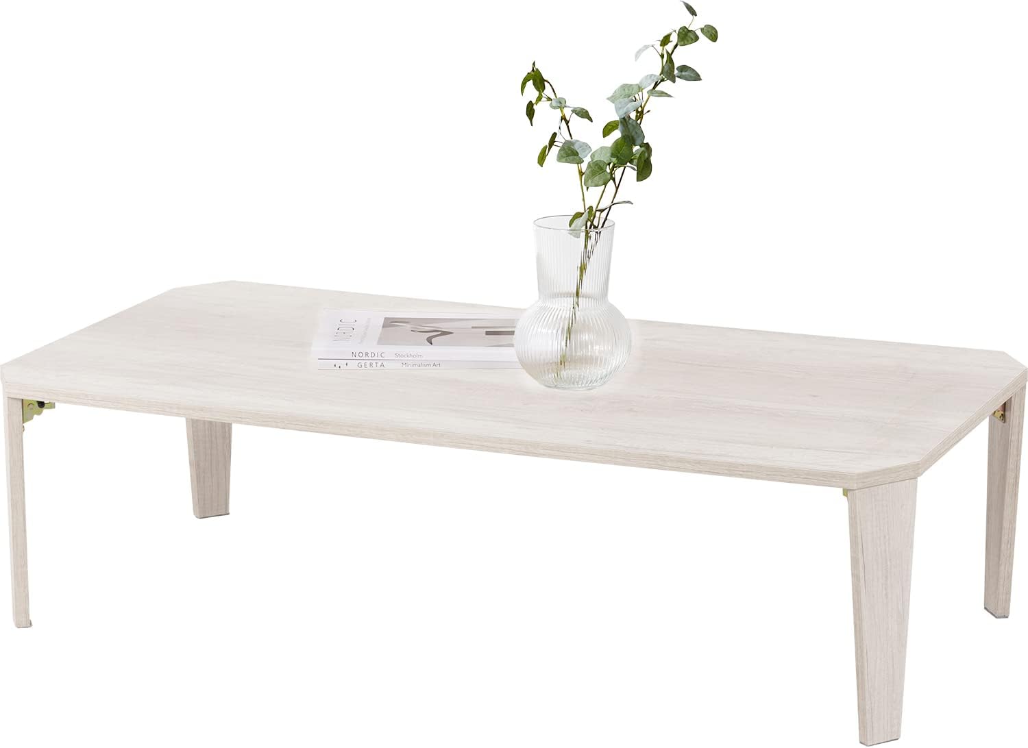 Hagihara MT-6860BR Foldable Low Table Brown 75×32 cm