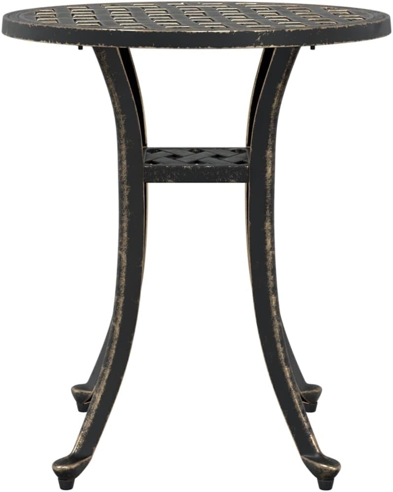 Bronze Aluminum Round Garden Table 48×53 cm