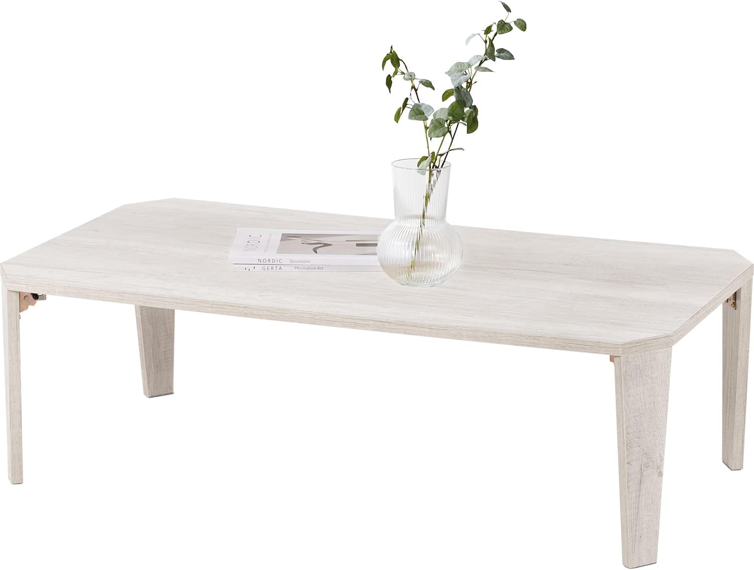 Hagihara MT-6860BR Foldable Low Table Brown 75×32 cm