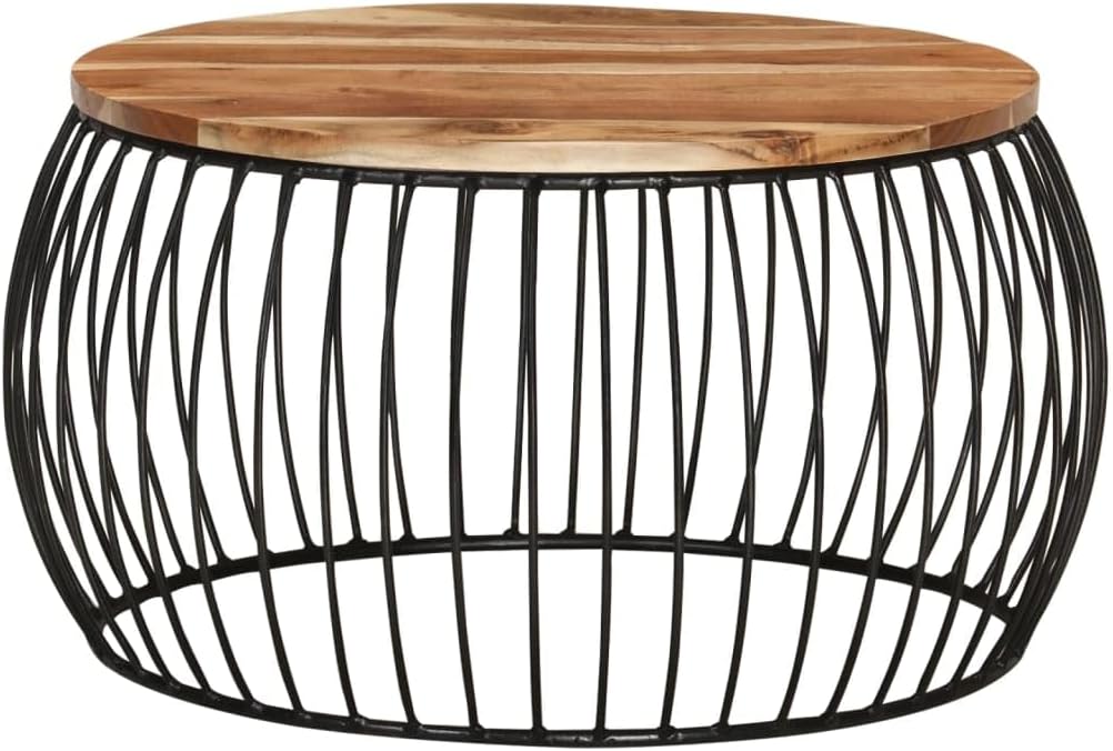 Round Acacia Wood Coffee Table Ø68 cm