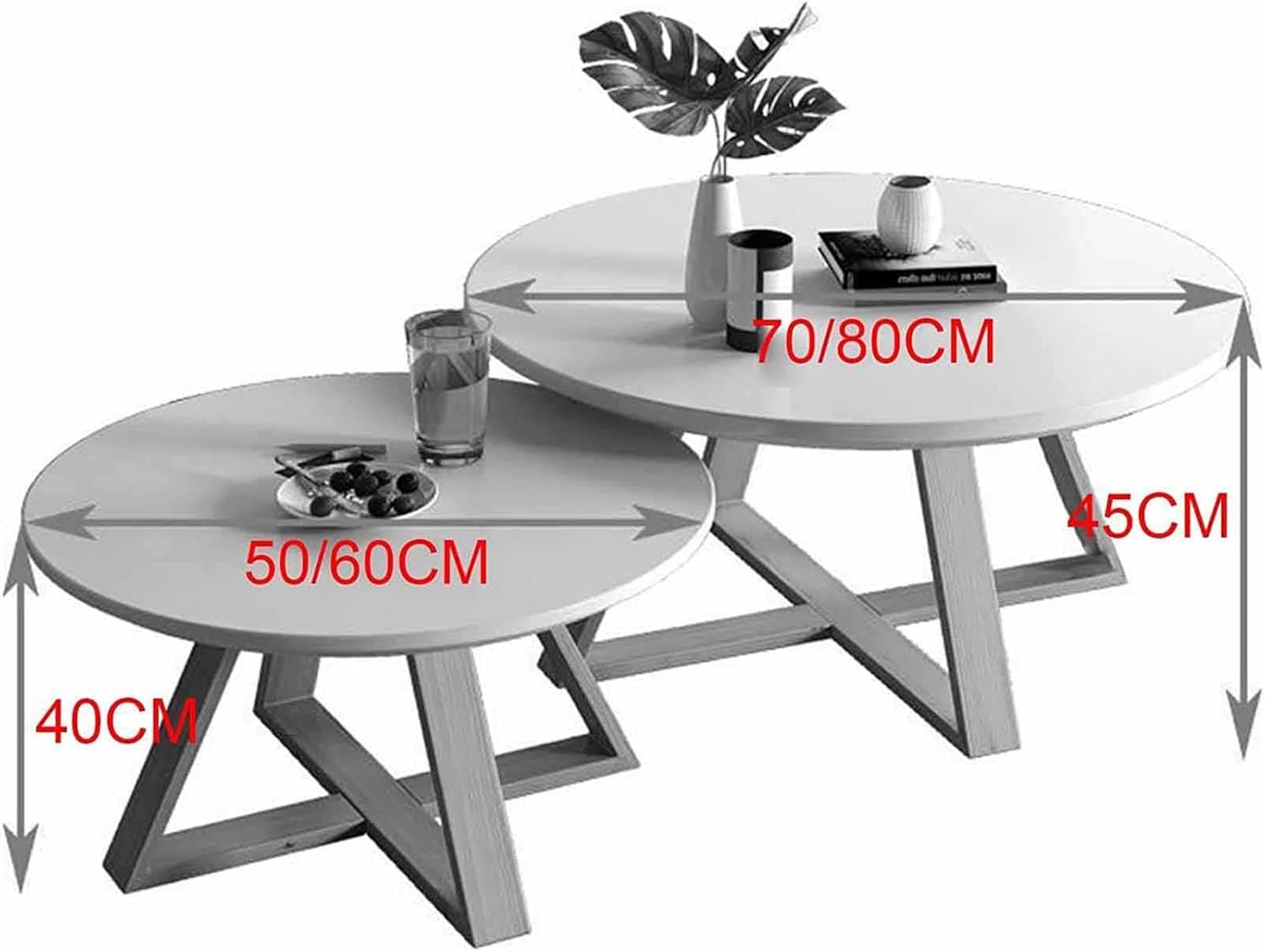 Round Yellow Coffee Table 70cm