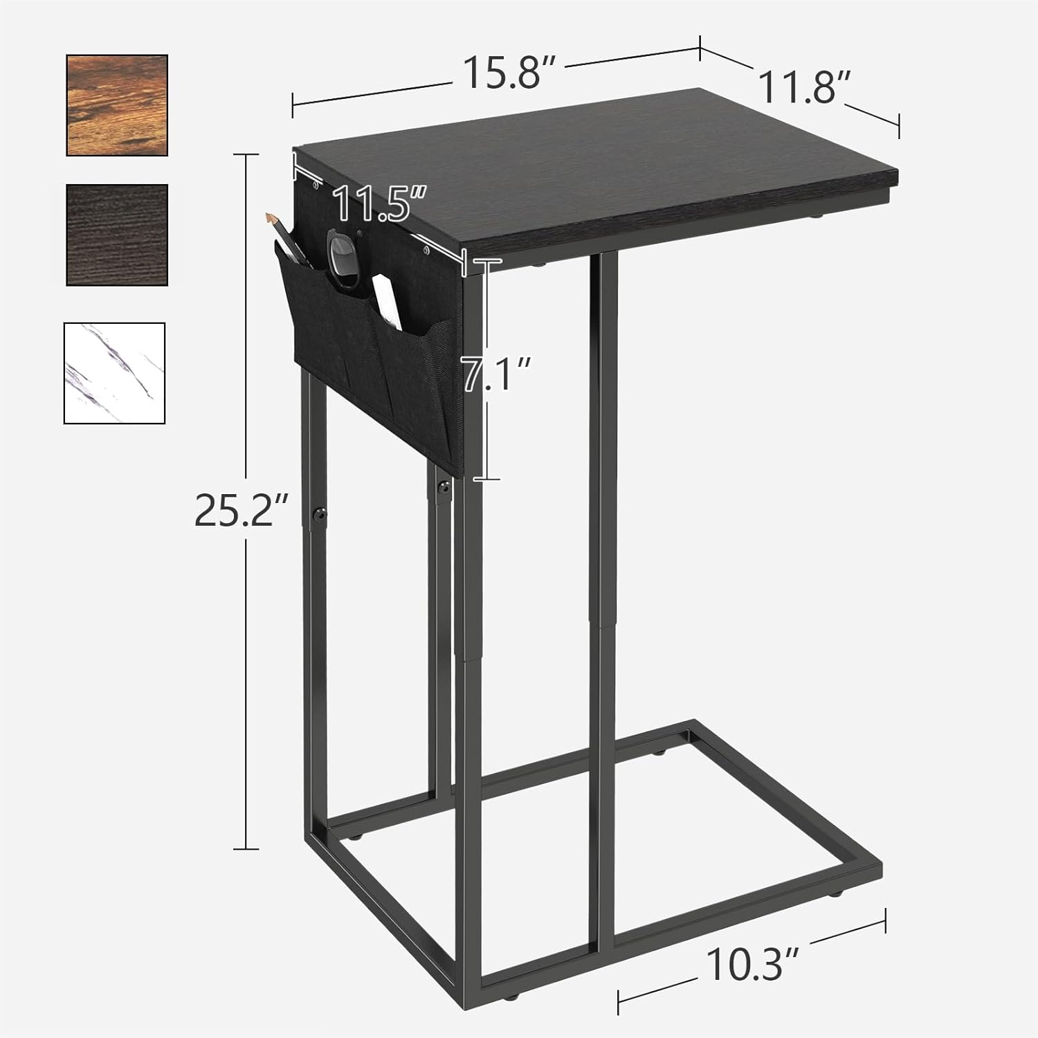 Livofloral C-Shape Side Tables Set 40×30×64 cm
