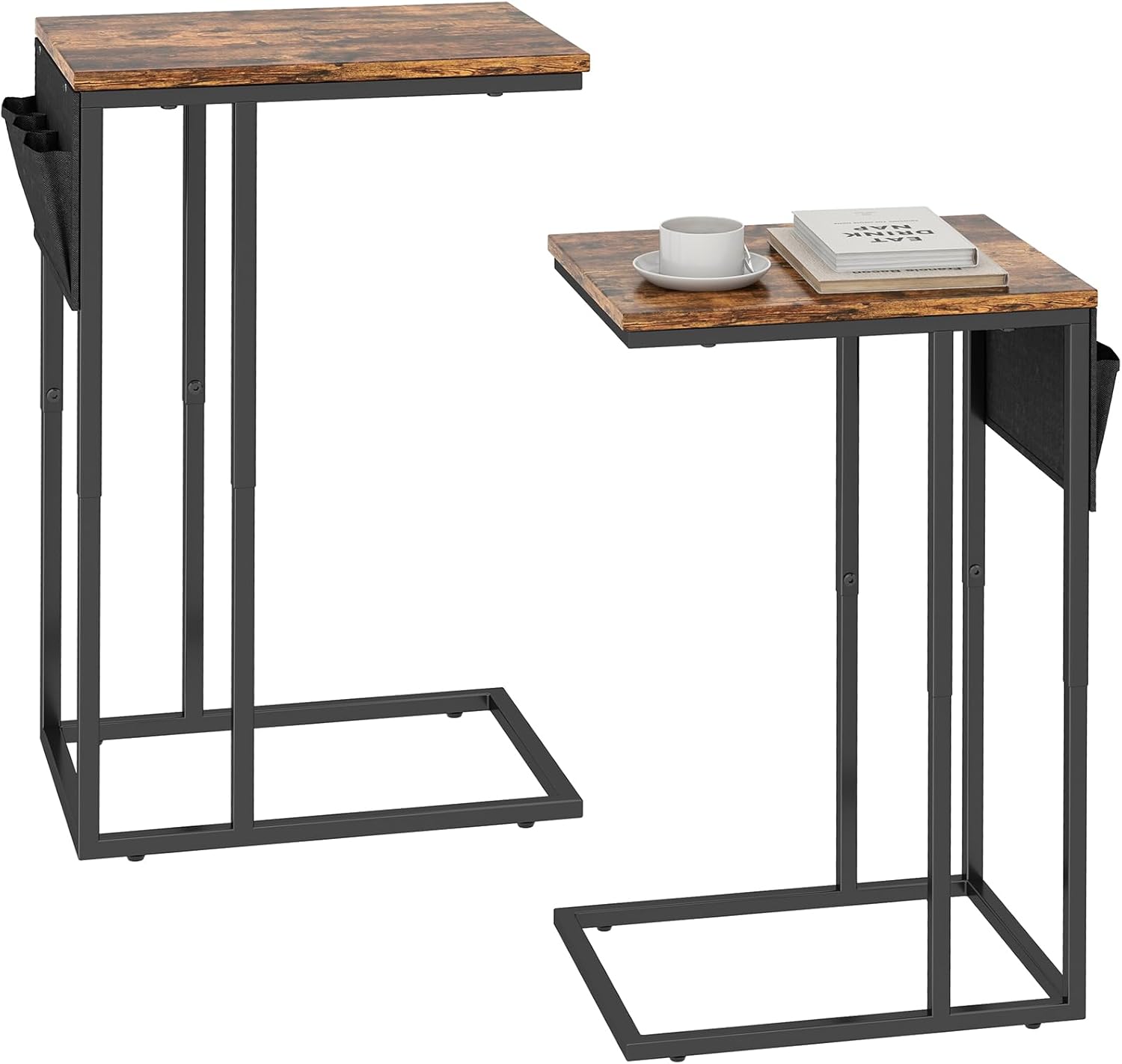 Livofloral C-Shape Side Tables Set 40×30×64 cm