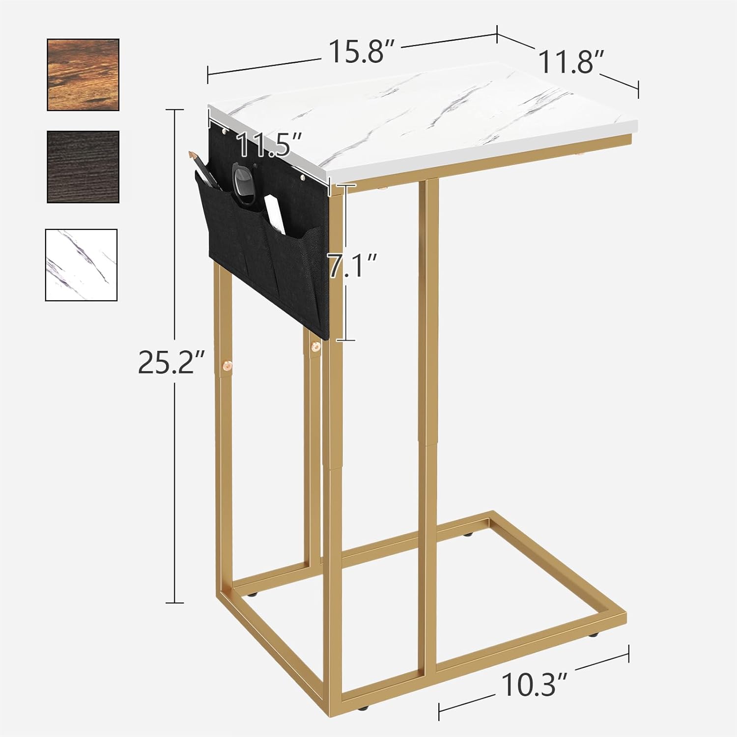 Livofloral C-Shape Side Tables Set 40×30×64 cm