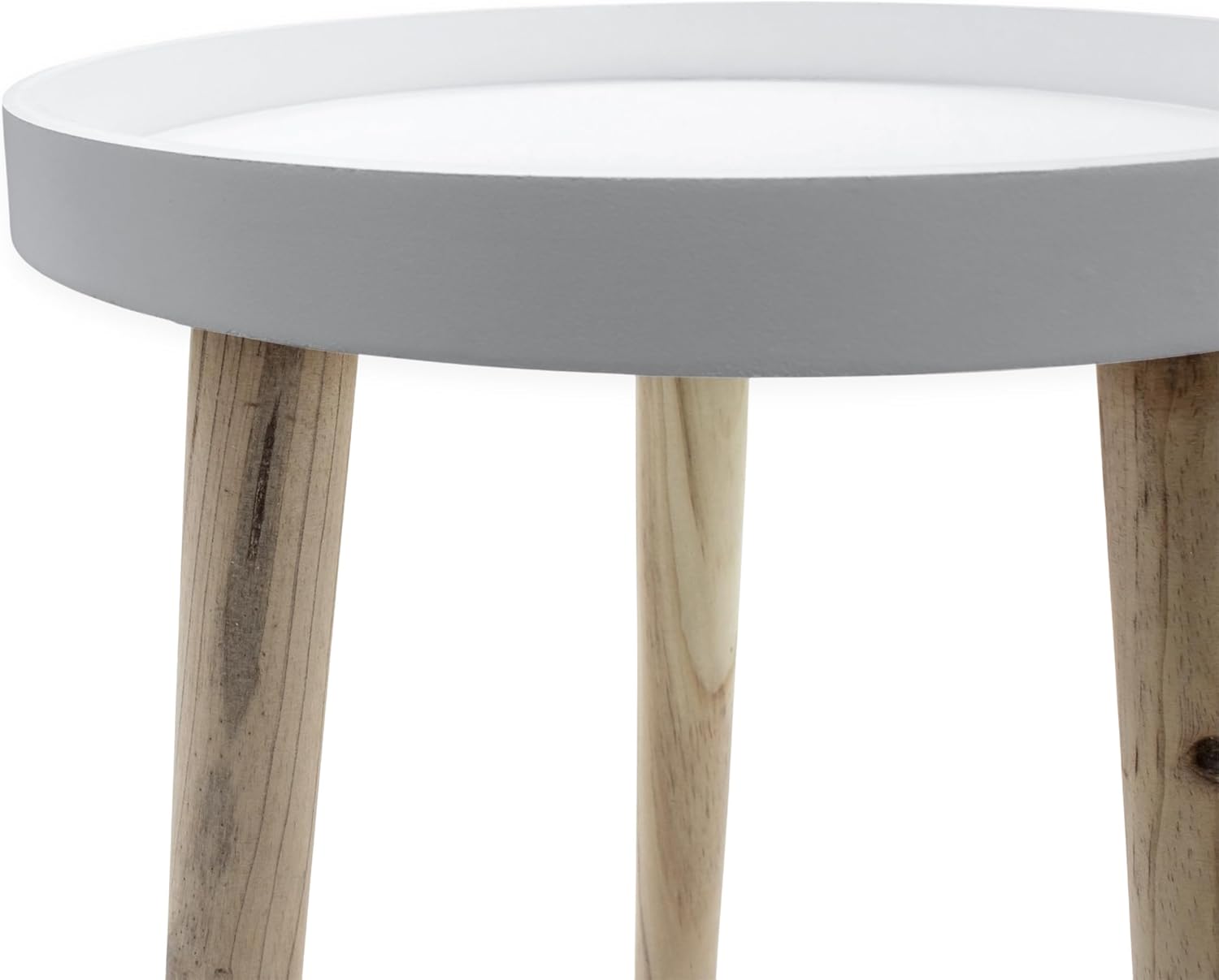 Decorative Wooden Side Table 36×30 cm Grey