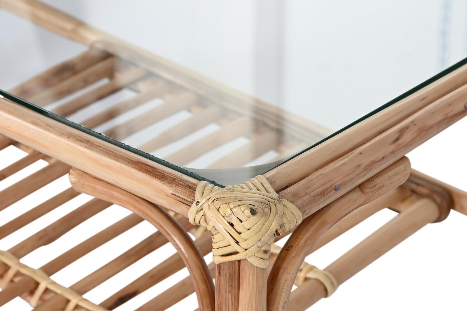 Mesa Centro Ratan Bamboo 76 x 46 x 40 cm Natural