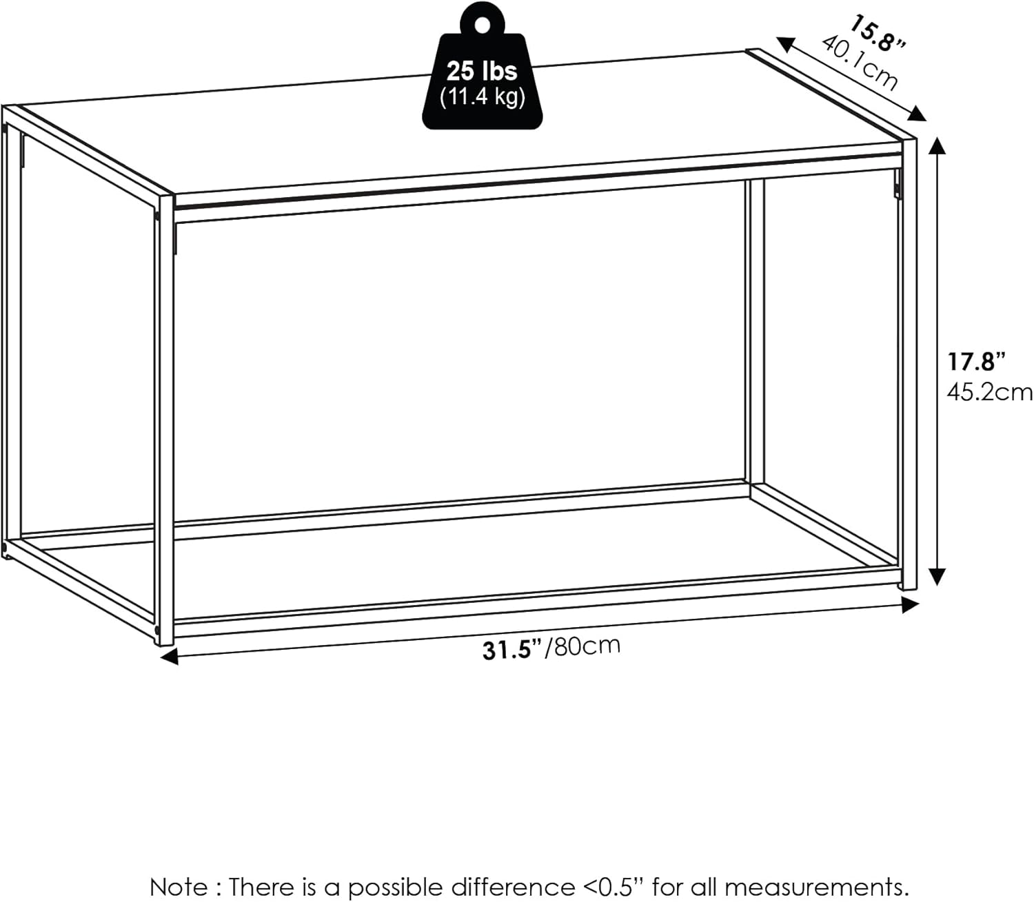 Furinno Camnus Modern Living Coffee Table, Columbia Walnut