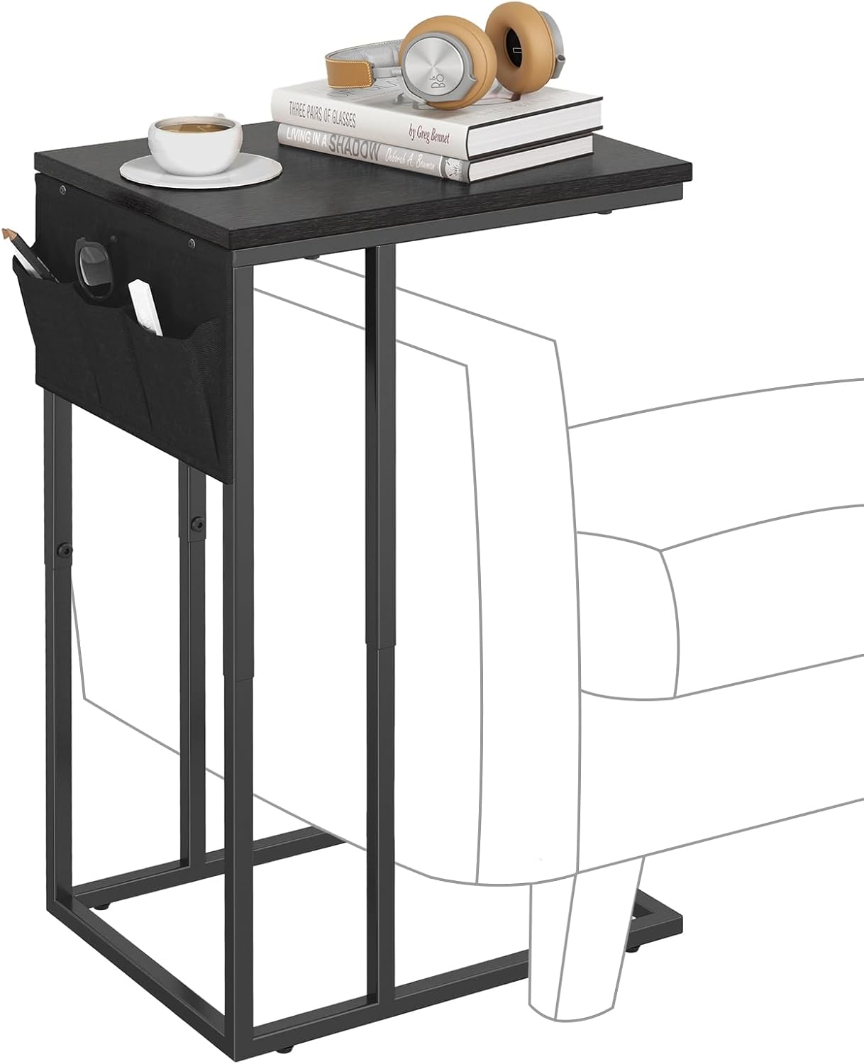 Livofloral C-Shape Side Tables Set 40×30×64 cm