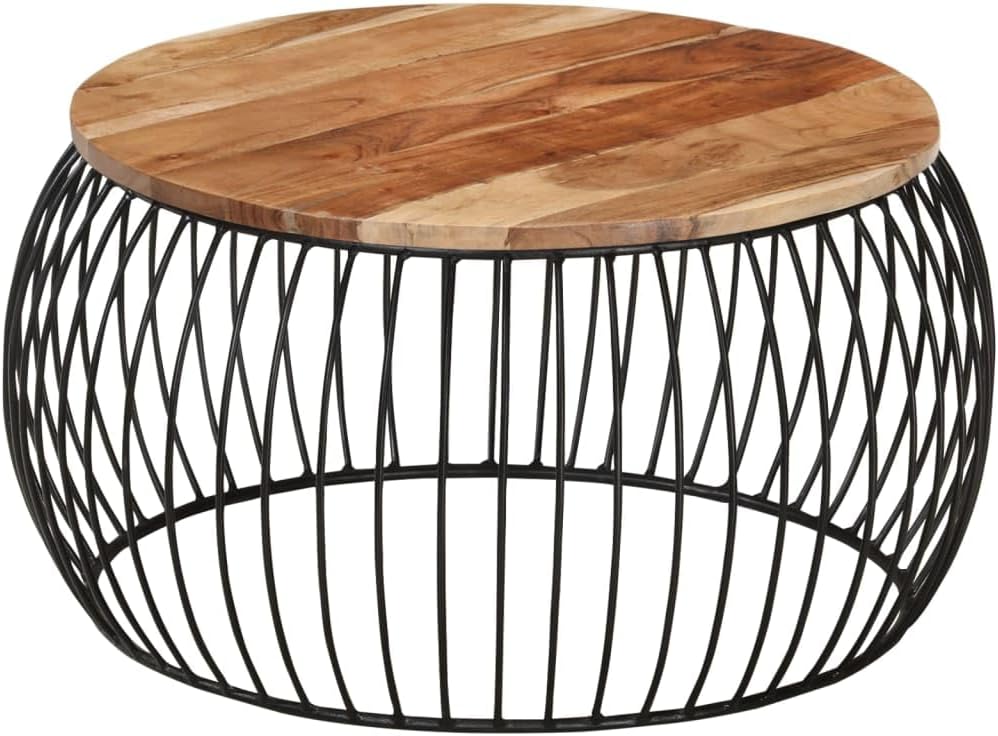 Round Acacia Wood Coffee Table Ø68 cm