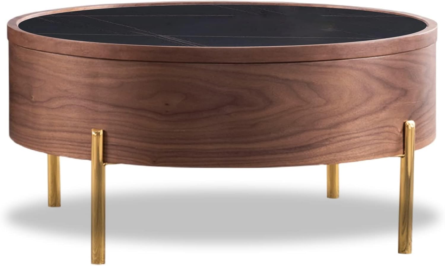 White Round Smart Coffee Table 80cm