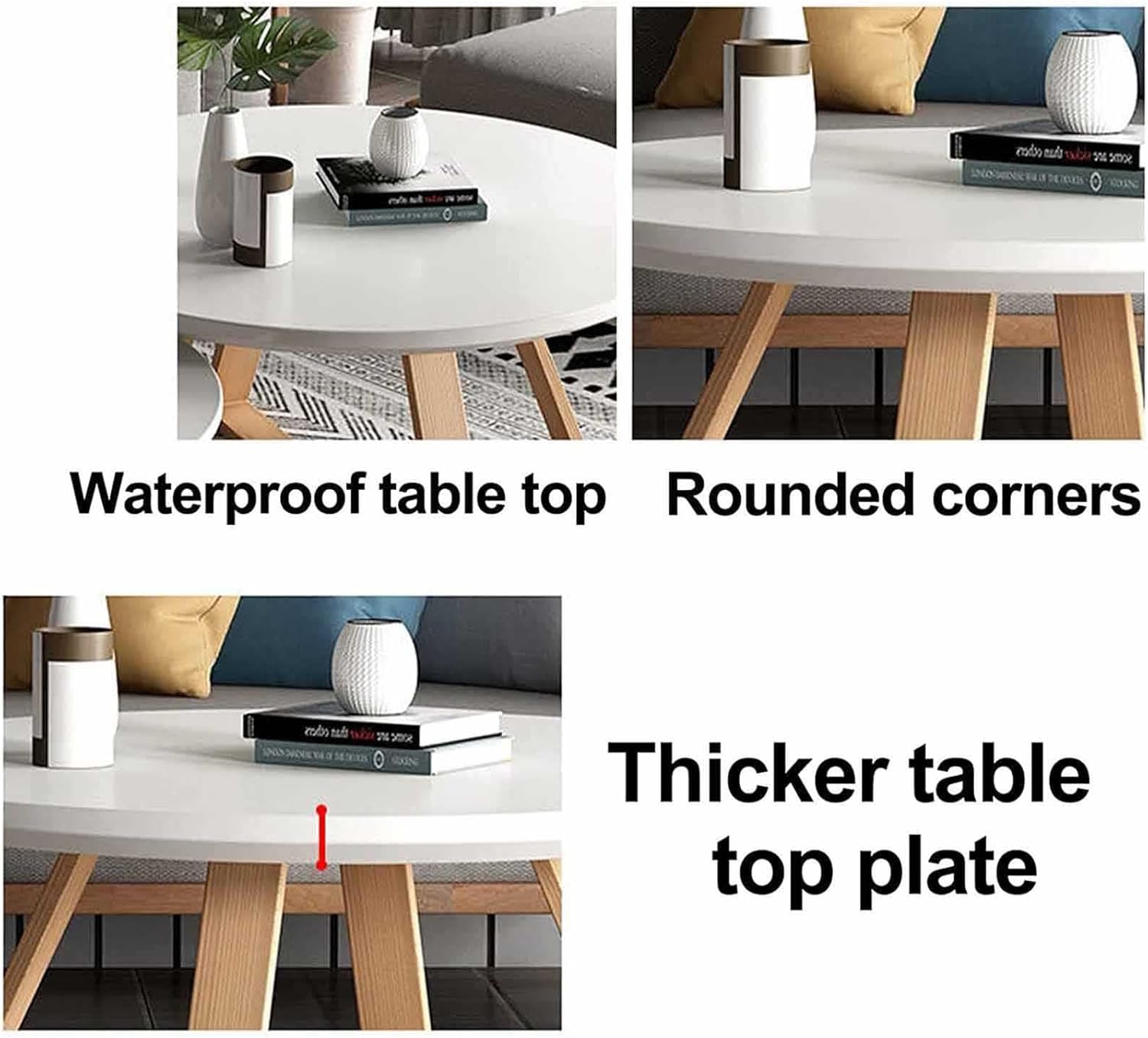 Round Yellow Coffee Table 70cm