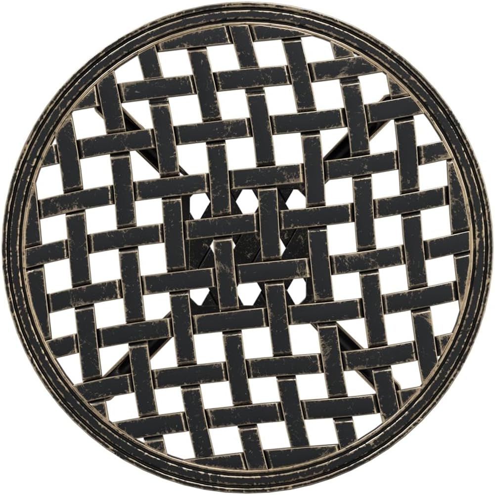 Bronze Aluminum Round Garden Table 48×53 cm