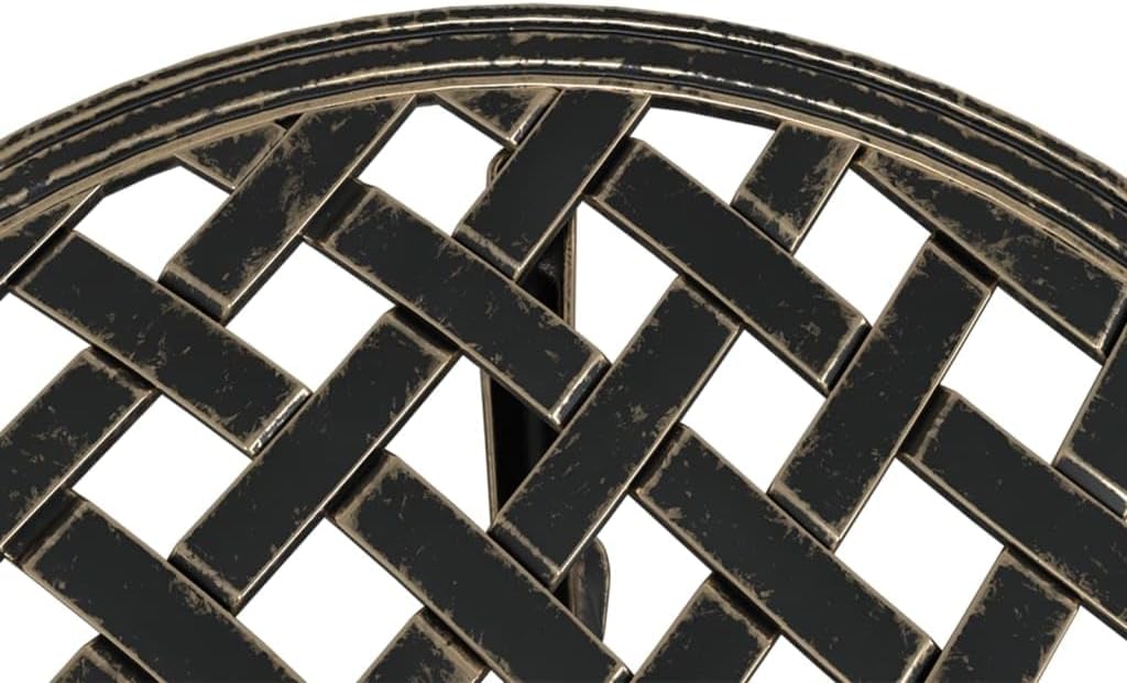 Bronze Aluminum Round Garden Table 48×53 cm