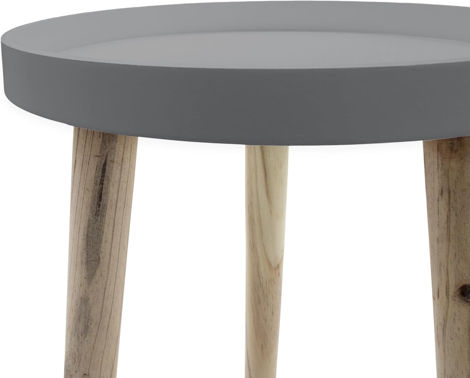 Decorative Wooden Side Table 36×30 cm Grey