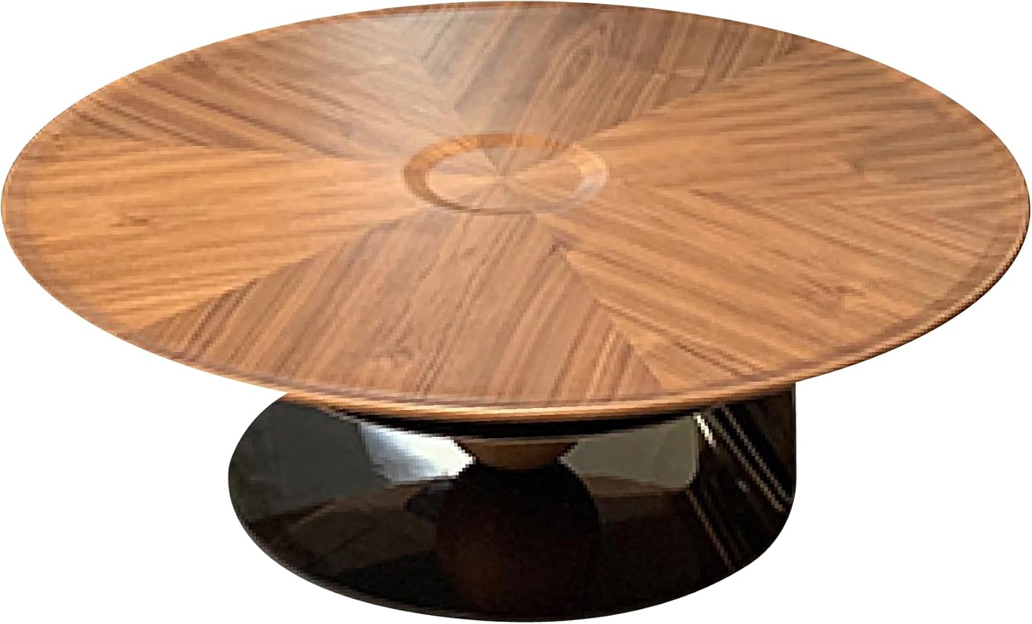 Round Walnut Coffee Table 100cm