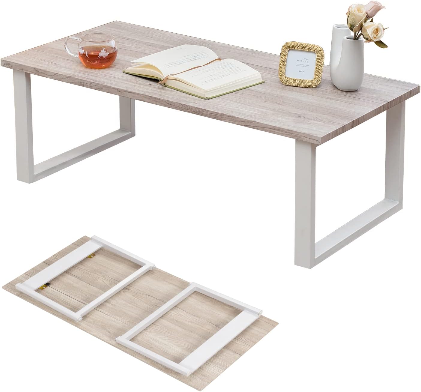 Hagihara LT-4396WH Folding Low Table 90×? cm White