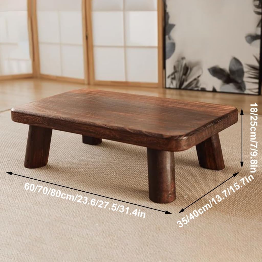 Japanese Low Wooden Tatami Tea Table