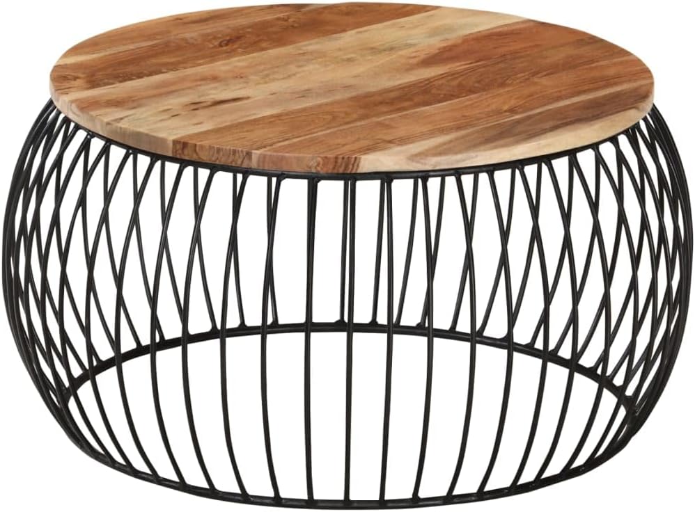 Round Acacia Wood Coffee Table Ø68 cm