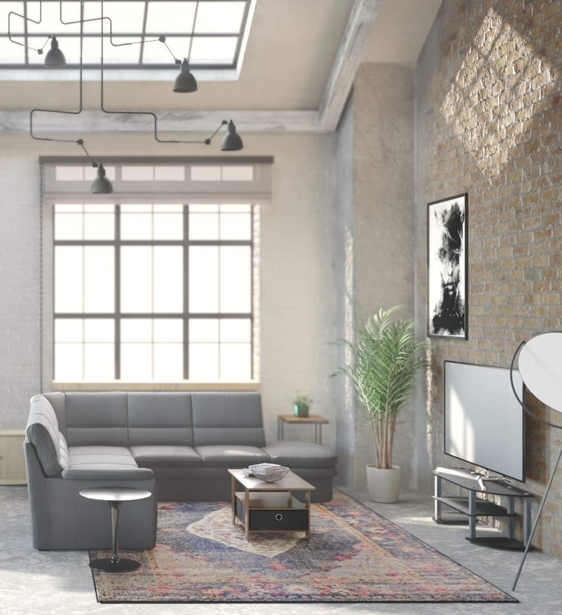 Furinno Andrey Coffee Table Grey/Black