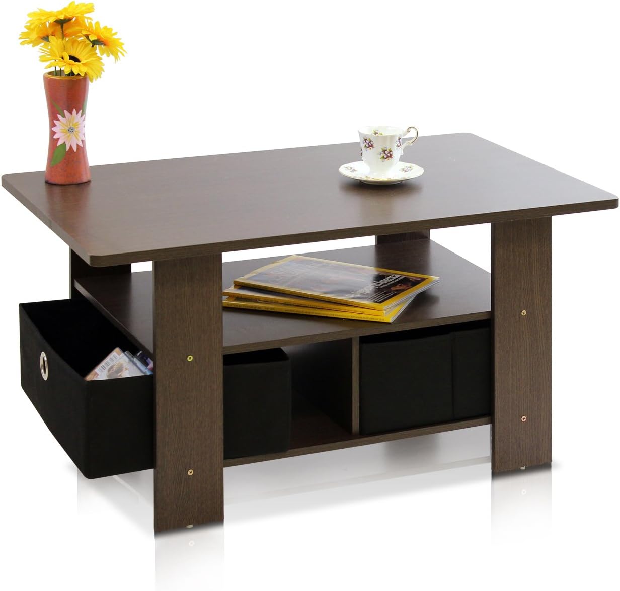 Furinno Andrey Coffee Table Grey/Black