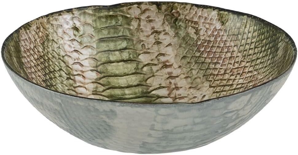 BigBuy Home Table Centre Olive Glass 20 x 20 cm