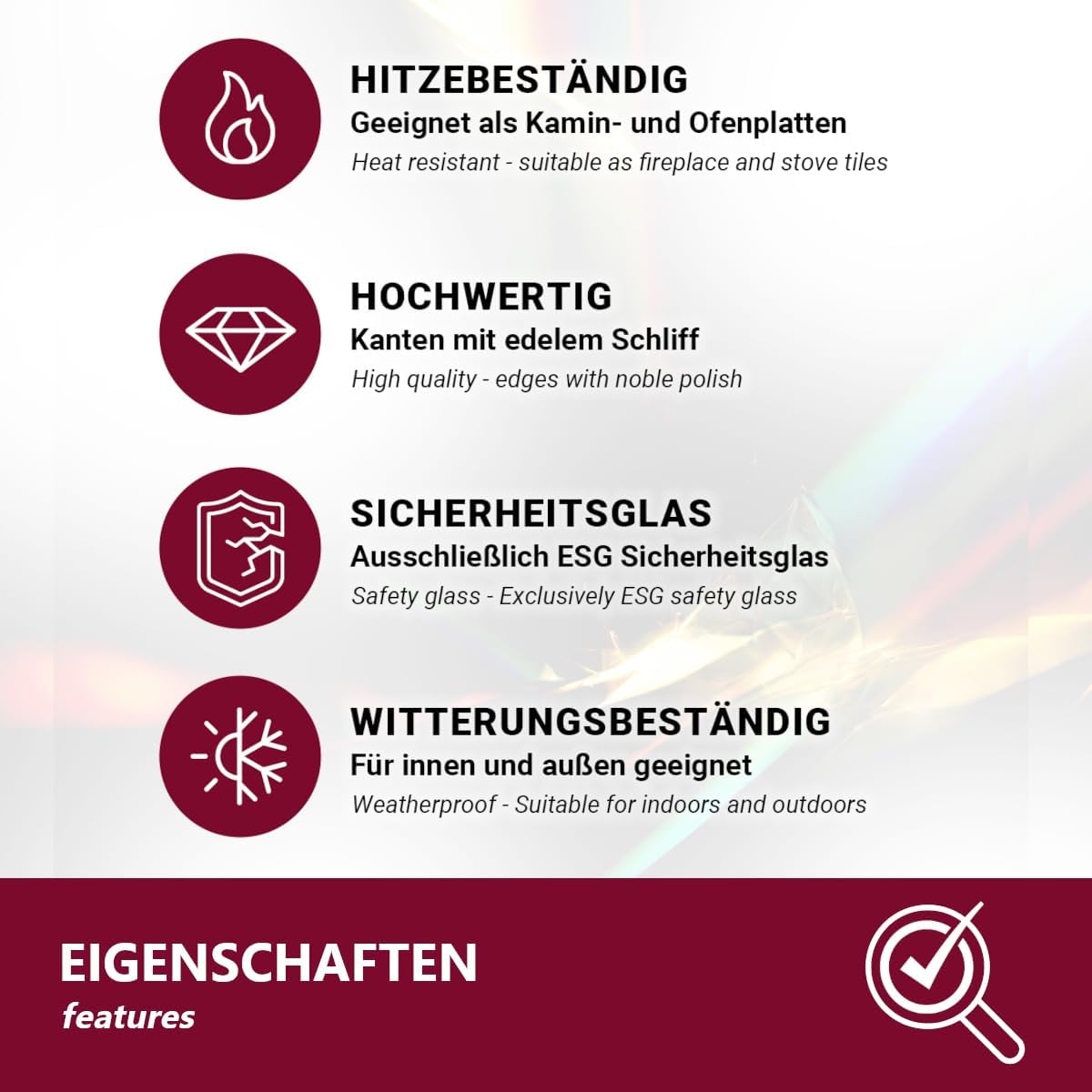 Euro Tische Round Glass Table Top 30 cm White