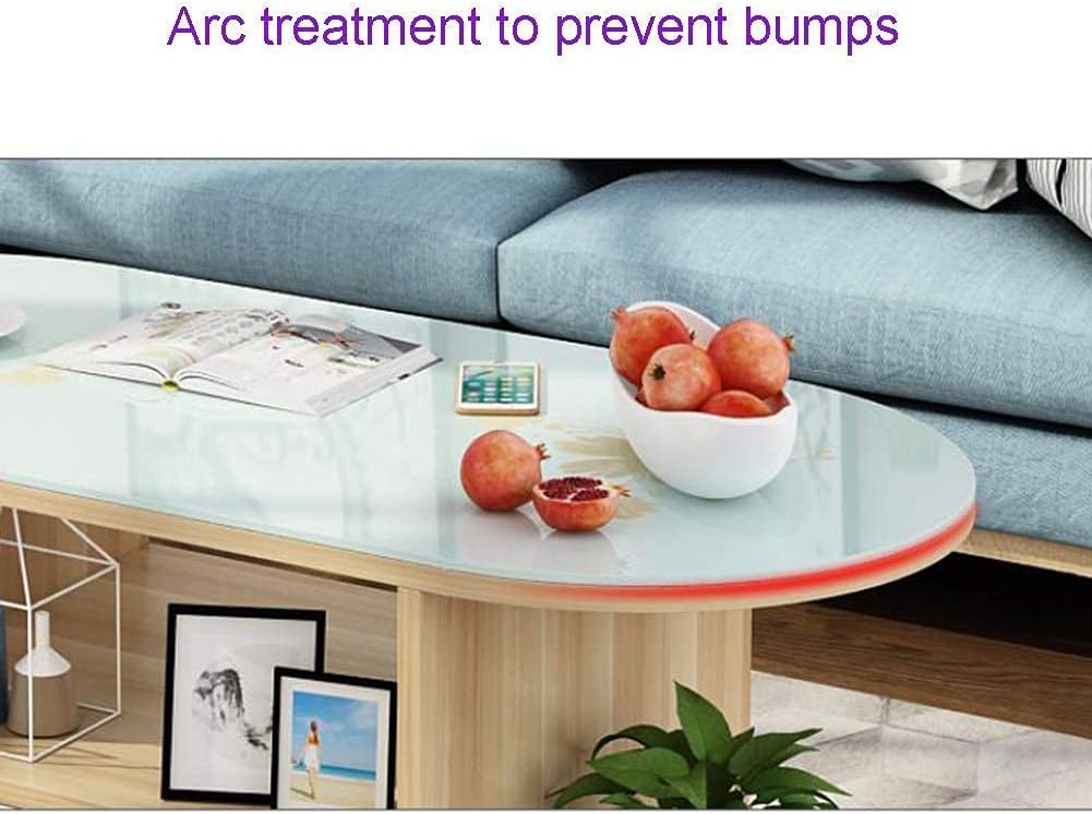 Oval Modern Coffee Table White/Black