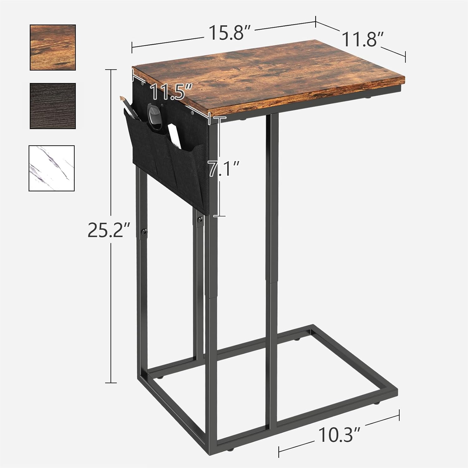 Livofloral C-Shape Side Tables Set 40×30×64 cm