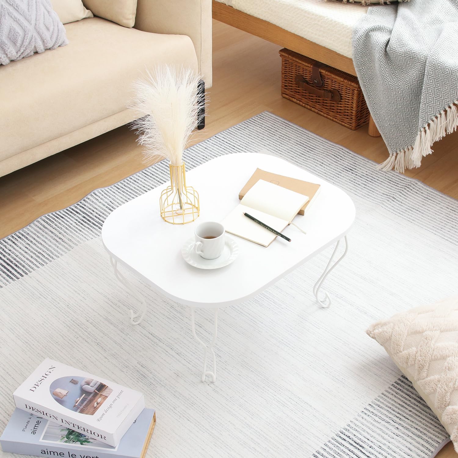 Fuji Boeki 28603 Foldable Mini Table 64.5×40×26.5 cm